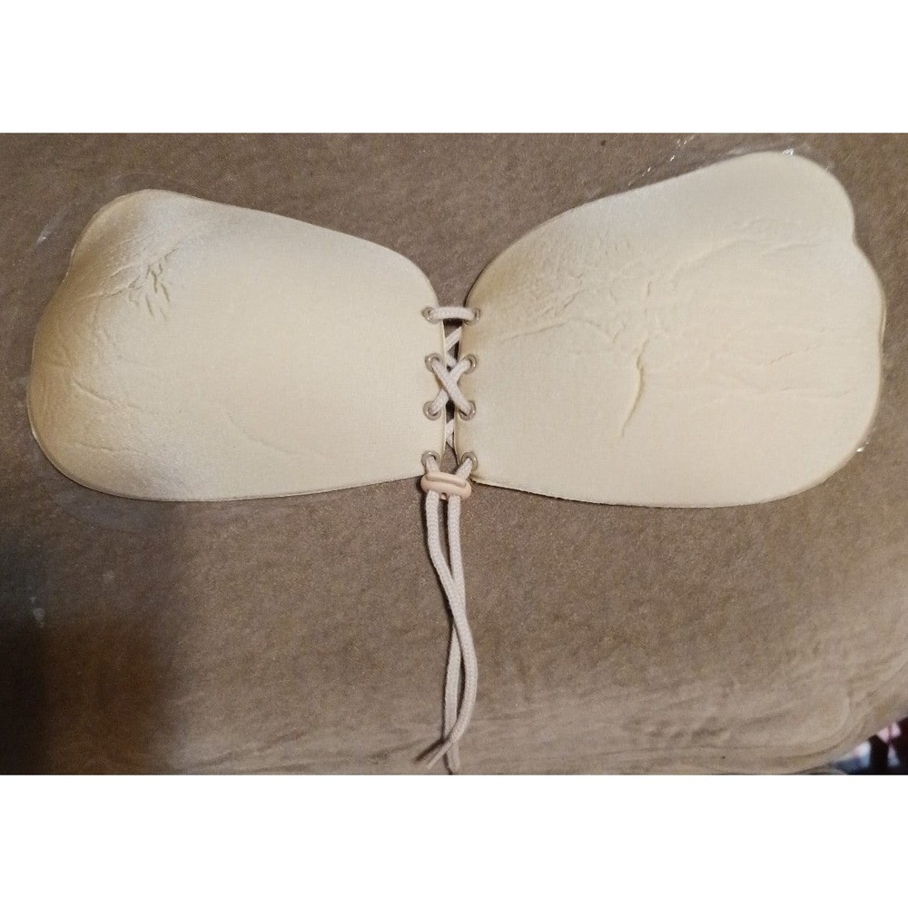 NEW Nude Invisible Backless Strapless Reusable Adhesive Bra, Cup Size C